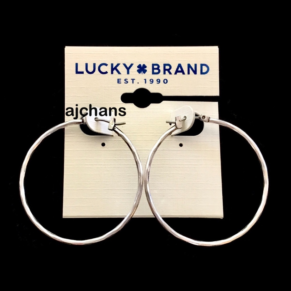 Lucky Brand Silver Hoop Earrings